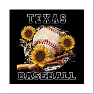 Awesome Baseball Name Texas Proud Team Flowers Posters and Art